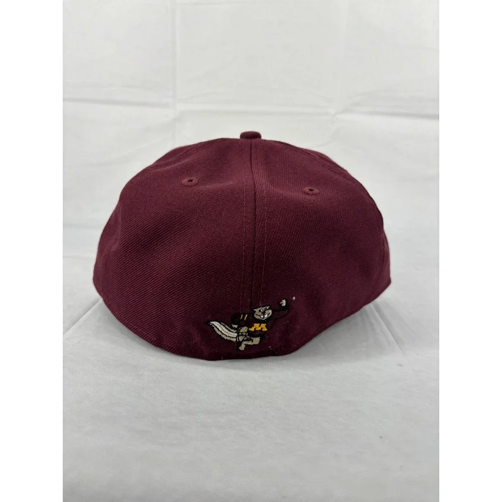 New Era Minnesota Golden Gophers 59FIFTY Fitted Hat Mens Maroon Gold 7 1/4 NWT